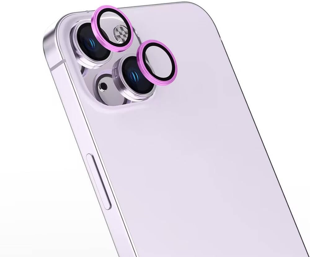 Apple İle Uyumlu iPhone 16 İphone 16 Plus CL-15 Parmak İzi Bırakmayan Anti-Reflective Kamera Lens Koruyucu Pembe