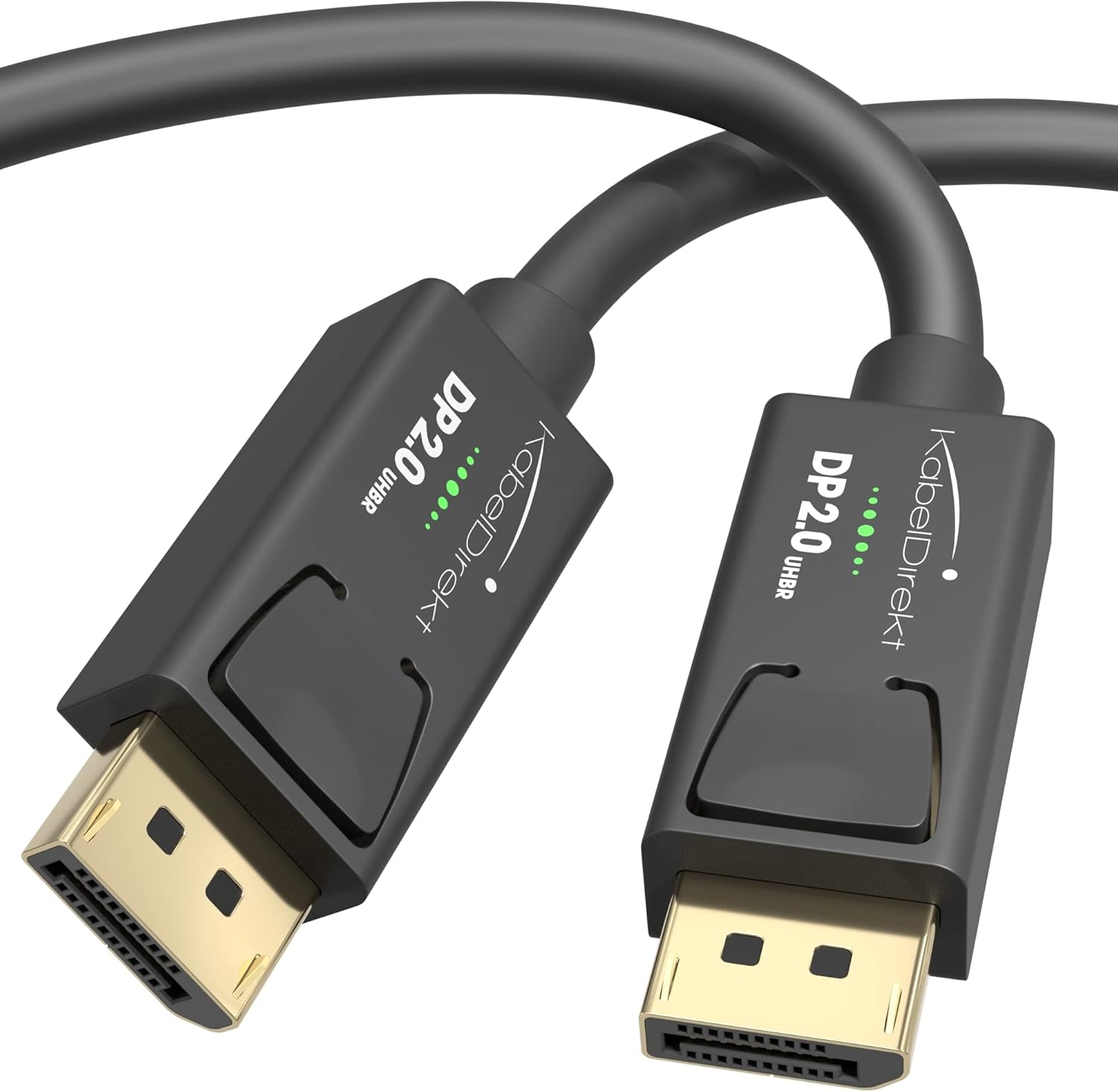 – 8K DisplayPort 2.0 kablosu – 3m – dizüstü/oyun bilgisayarı, gr. kartı, ekran/proj. DP mon. kablosu – DP'den DP'ye – 144 Hz'de 4K/60 Hz'de 8K, 240 Hz'e kadar, FreeSync/G-Sync, siyah