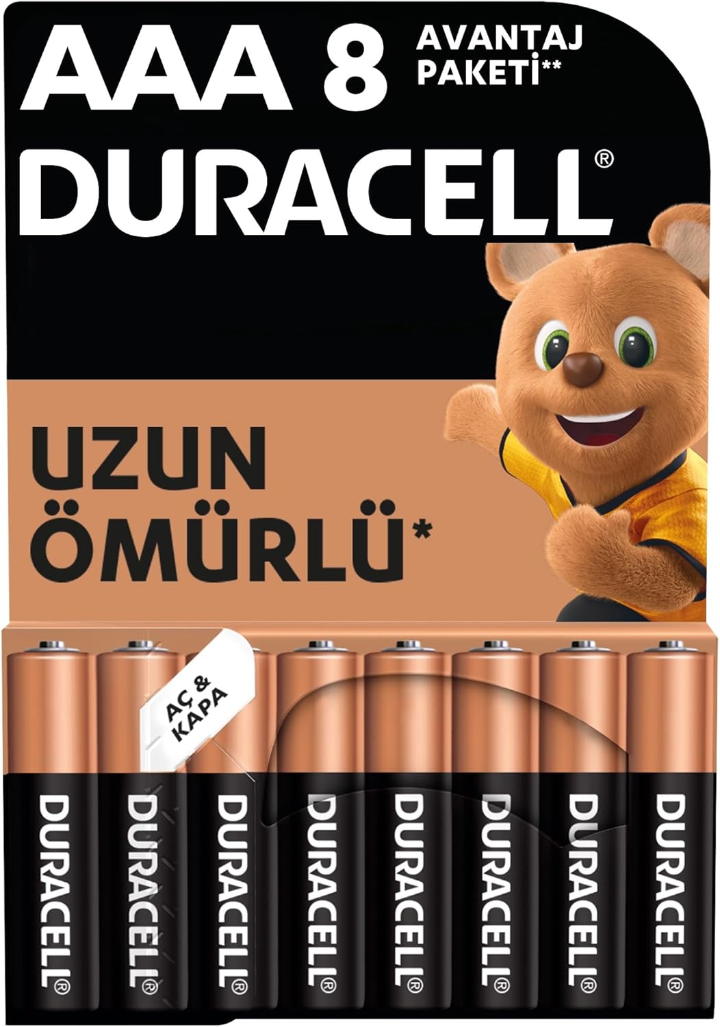 AAA Alkalim İnce Pil (8’li paket) 1,5 V LR03/MN2400