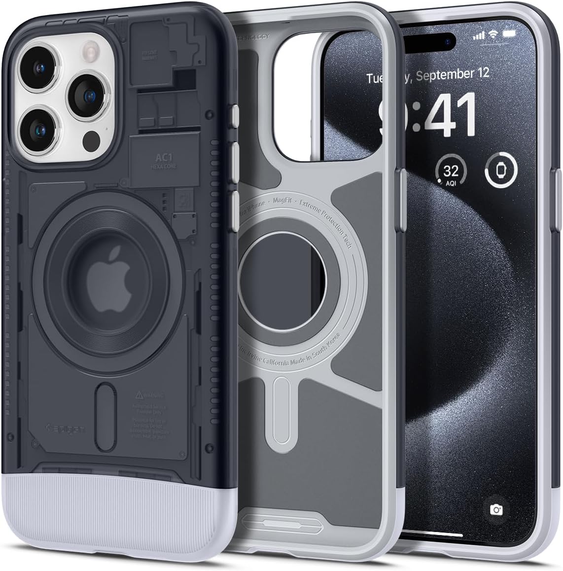 iPhone 15 Pro Kılıf Classic C1 iMac G3 Design MagFit MagSafe özellikli Graphite - ACS06742