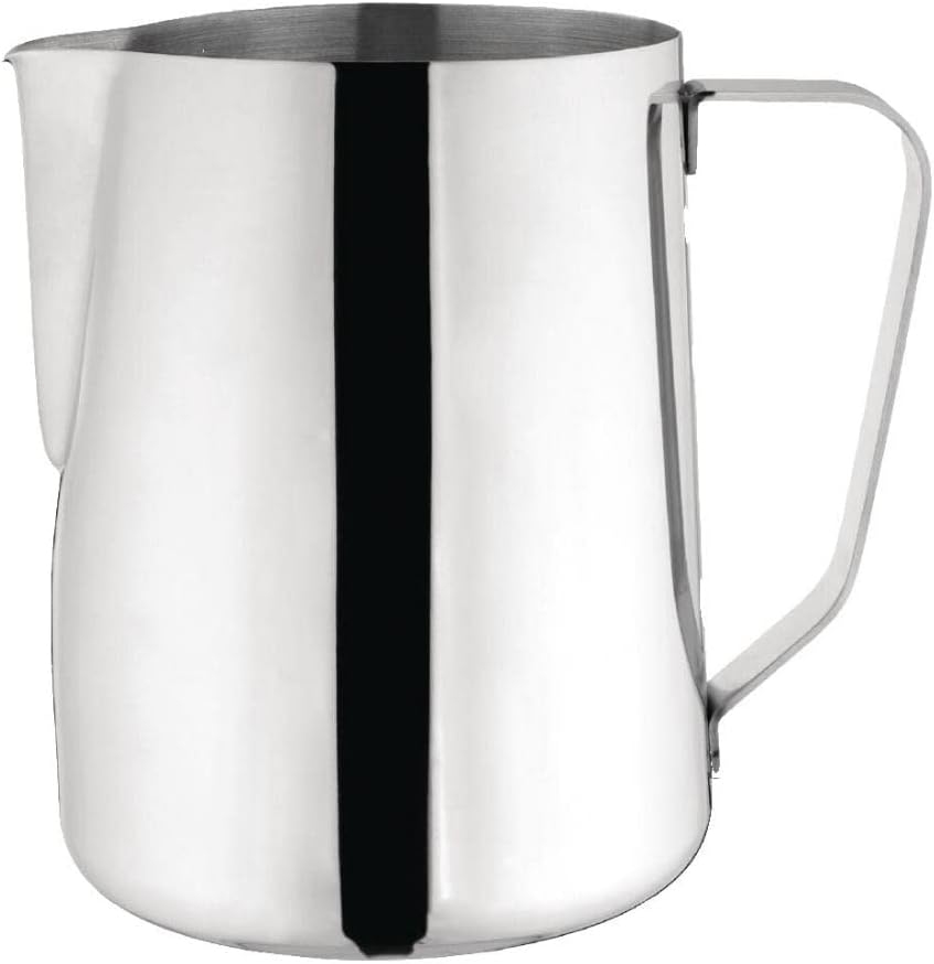 SS304 Paslanmaz Çelik Süt ve Kahve Potu, Pitcher Sütlük, Süt Köpürtücü, Köpürtme Kabı, 350 ml