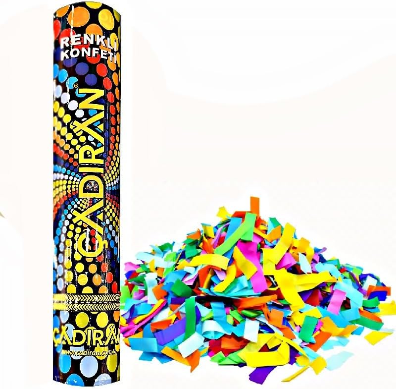 TOYS - Parti için Konfeti, Doğum Günü ve Özel Günler Konfetisi, Rengarenk Karnaval Konfeti 30 cm (Rengarenk)