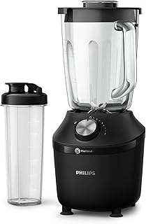 HR2291/41 Cam Sürahili Blender, ProBlend Sistemi, 2 L Kapasite, 2 Hız ve Darbe Ayarı, 600W, Siyah