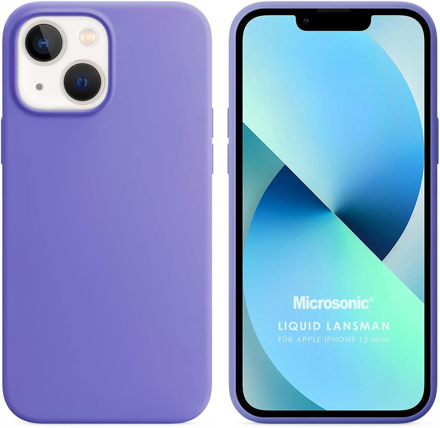 Apple iPhone 13 Mini için Kılıf Liquid Lansman Silikon Lila [iPhone 13 Mini ile Uyumlu Kılıf - Lila]