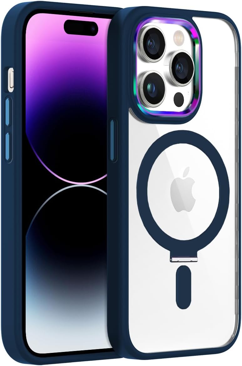 LABS iPhone 14 Pro Max İle Uyumlu BumperMag Kılıf (Lacivert)