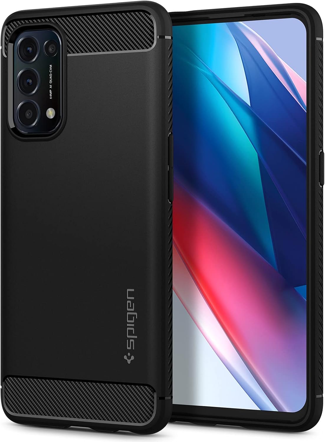 Oppo Find X3 Lite / Reno 5 5G Kılıf Rugged Armor Matte Black - ACS02822