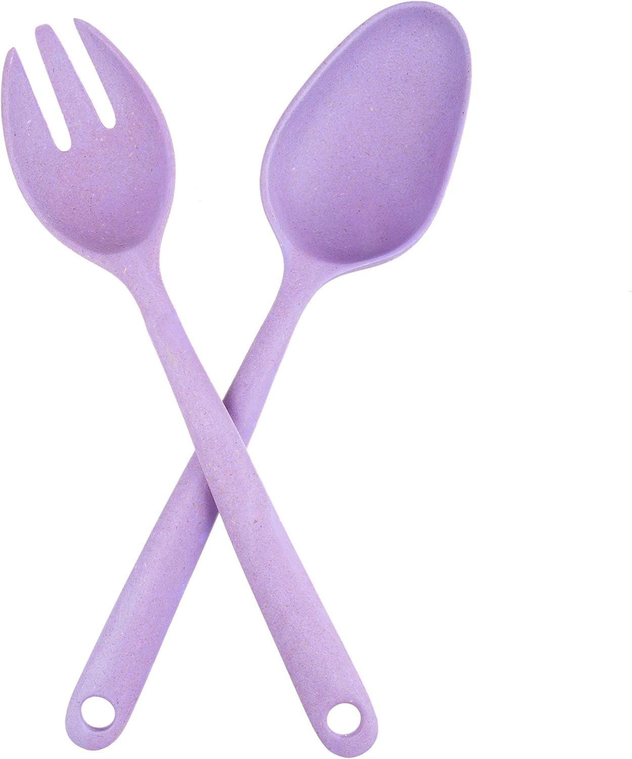 Salata Kaşık,Çatal Seti Bambu Çevreci Model,Mor