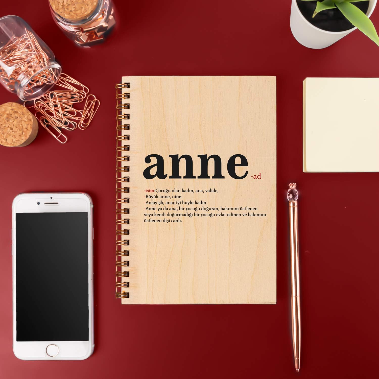 Günü Hediyesi Ahşap Kapaklı Defter