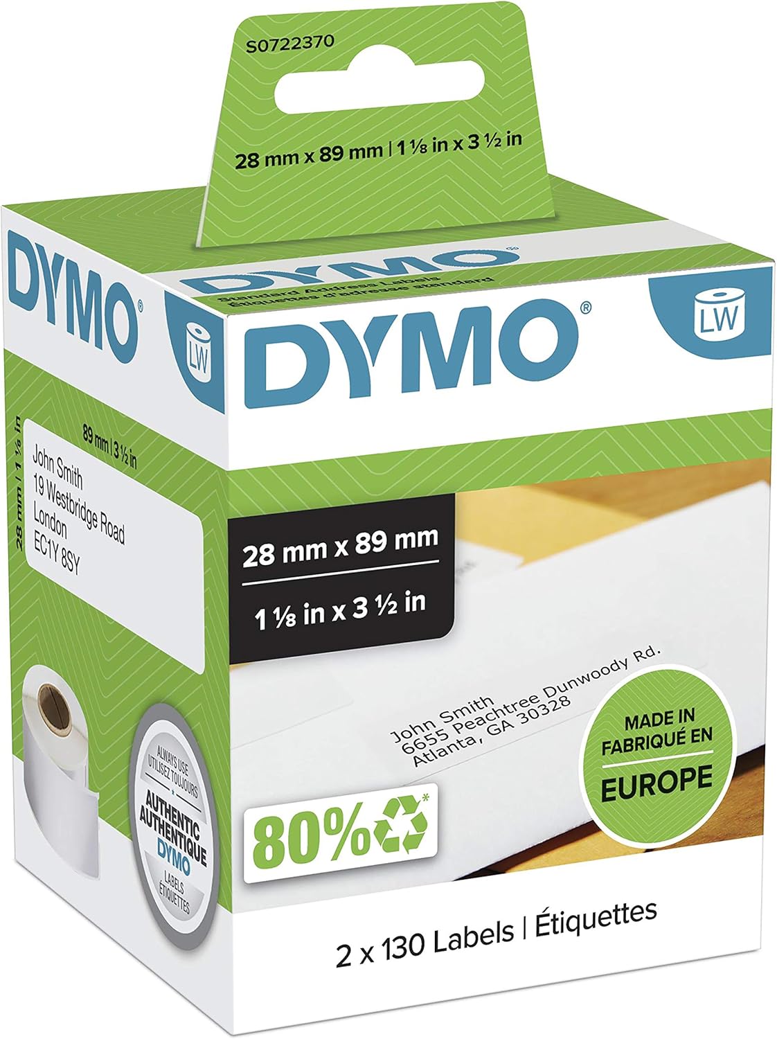 S0722370, LW Adres Etiketi, (89x28 mm) 260 Etiket/Paket - (99010)