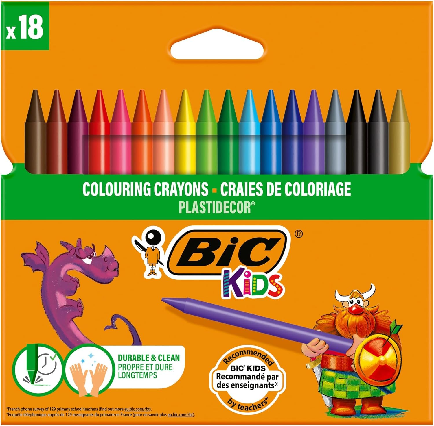 Plastidecor Elleri Kirletmeyen Pastel Boya, 18'li Kutu, Elleri Boyamaz, 30 Aydan Büyük Çocuklar İçin İdeal