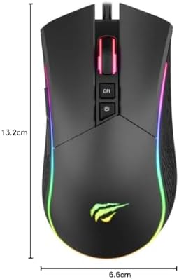 RGB Light DPI with Mouse 4800 USB Gaming MS1001 Wired Gamenote Yeni