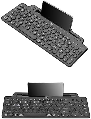 Mac Uyumlu Tv Laptop Pc Tablet Siyah Telefon Klavye Standlı Sessiz Kablosuz & Wireless BT-K99 Bluetooth Yeni