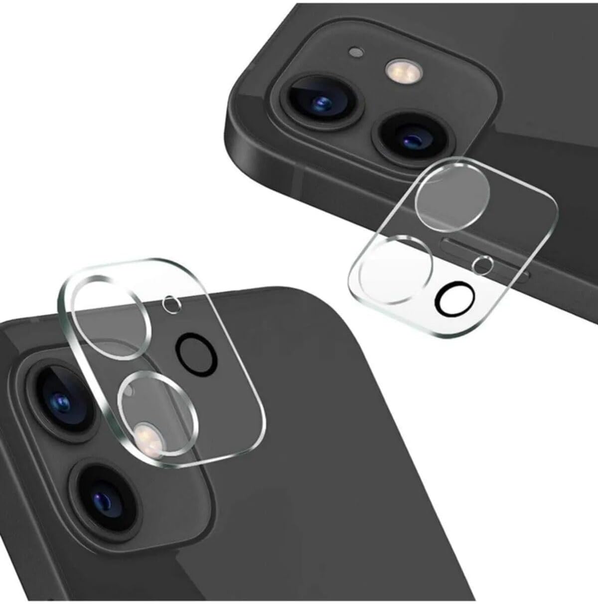 Trend  iPhone 12 uyumlu Kamera Lens Koruyucu Temperli Cam Kamera Koruyucu 9H Sertlik HD Şeffaf Kamera Lens Kapağı Cam Film