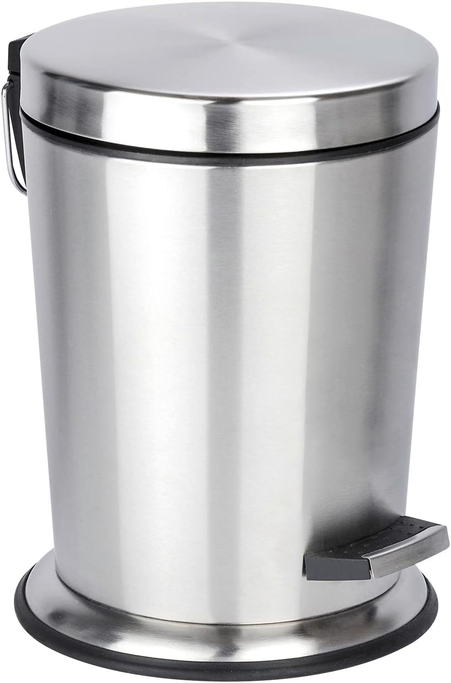 21540100 kozmetik pedallı kova Easy Close – , Kapasite 5 l otomatik kapanma, paslanmaz çelik paslanmaz, 20 x 29,5 x 26,5 cm, mat