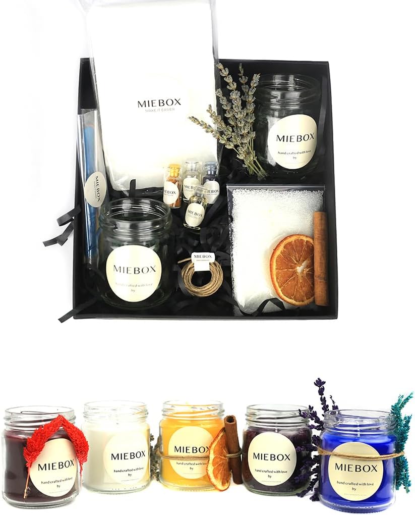make it easier Mum Kitleri - Aromaterapi Mum Yapım Seti - Kendin Yap Mum Malzemeleri (Aromaterapi Parafin Mum Kiti, DIY Candle Making Kit)