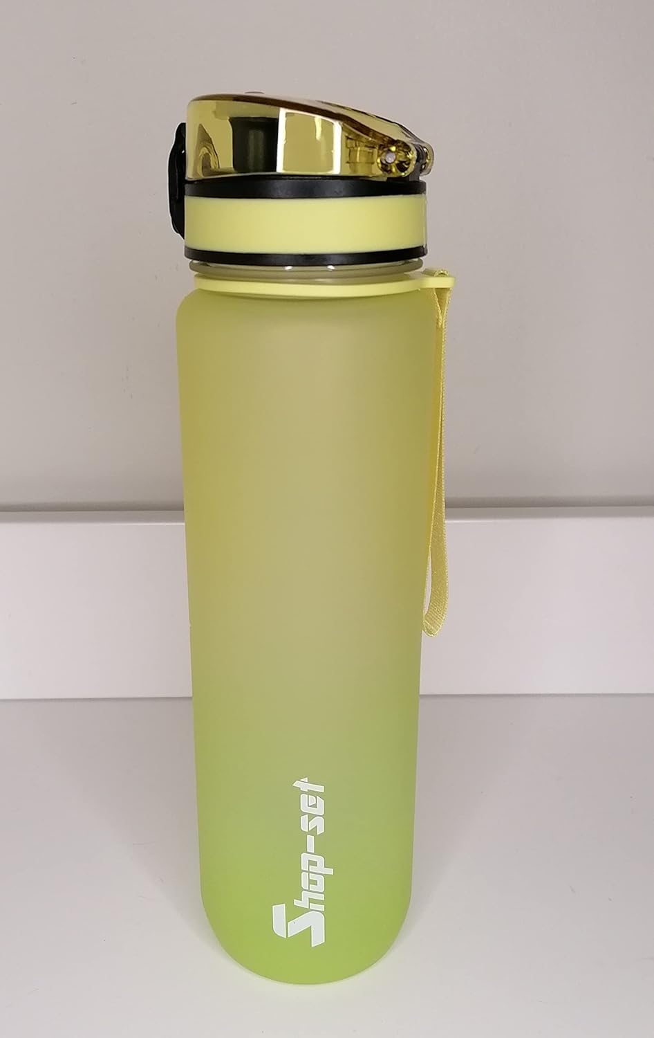 1000 ML Tritan Motivasyonlu Su Matarası (NEON SARI - NEON YEŞİL)