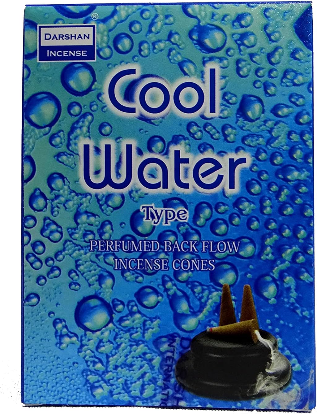 HD Cool Water Fresh Meditasyon Ritüel Arınma Özel Aromalı Special Collection Geri Akış Normal Boy Backflow HD Cool Water Fresh Meditasyon Özel Aromalı Cones Konik Tütsü Paket 10 Adet