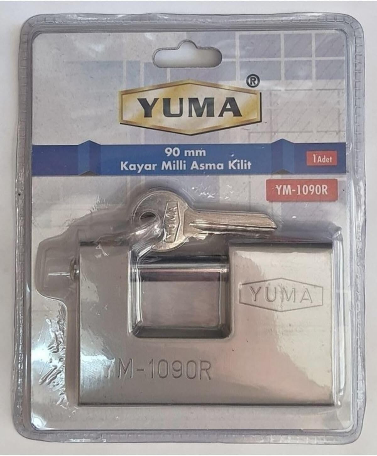 Yuma YM1090R Milli Asma Kilit 90mm Gri