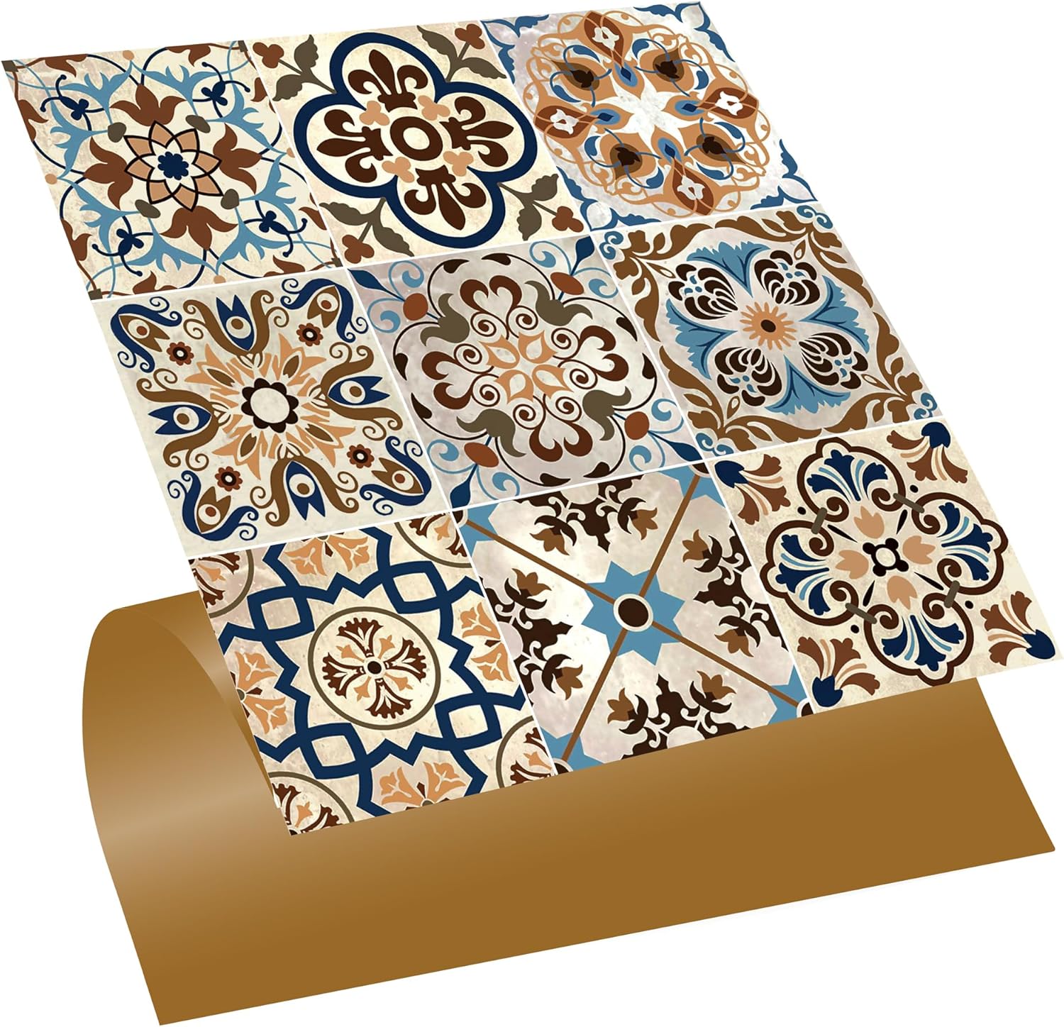 Kendinden Yapışkanlı Karma Fas 019 Desenli PVC Karo 30x30 cm 11 Adet / 1 m²