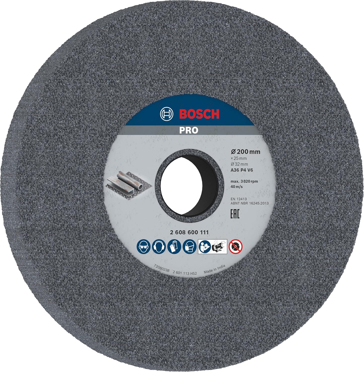 2608600111 aksesuarı zımpara diski için bileme makinesi 200 mm, 32 mm, 36
