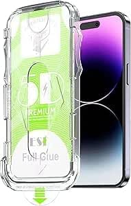 iPhone 16 Pro İle Uyumlu Hizalama Aparatlı ve Takılırken Cam Altında Toz Bırakmaz Darbelere Karşı Ekstra Güçlü Ekran Koruyucu Cam