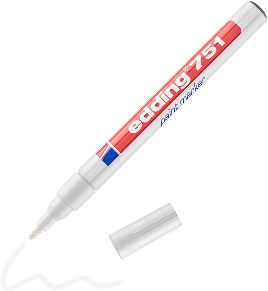 751 boya kalemi - beyaz - 1 kalem - 1-2 mm yuvarlak uç