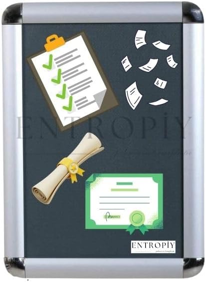 ADET SET a4 21x30 Belge Çerçevesi - Rondo Açılır Kapanır – İşyeri Eczane Kurum AVM Okul için Duvara Monte Edilebilir – Mat Şeffaf Ön Yüzeyli – (1)