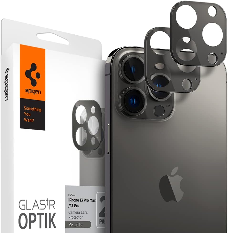 iPhone 13 Pro Max / 13 Pro Kamera Lens Camı Koruyucu GLAS.tR Optik (2 Adet) Graphite - AGL04035