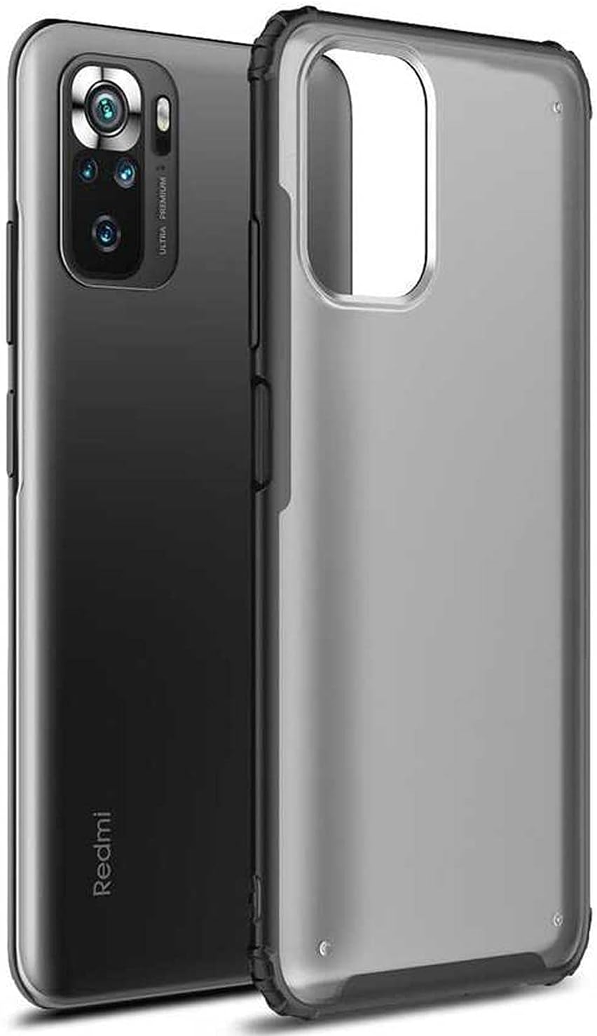 Xiaomi Poco M5s için Kılıf Frosted Frame Siyah [Poco M5s ile Uyumlu Kılıf - Siyah]