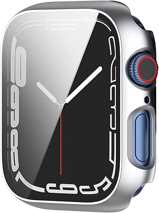 Trend  Watch 1/2/3/4/5/6 Seri 41 mm Ekran Koruyucu ve Kılıf Bir Arada Tam Koruma (Gümüş)