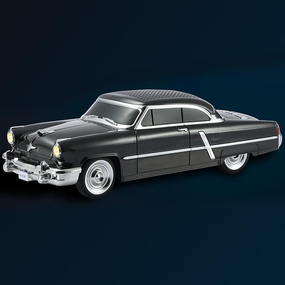Kablosuz Hoparlör Bluetooth 1957 Lincoln Capri Görünümlü Bluetooth Klasik Araba Hoparlör ve FM Radyo Ofis Ev için USB SD AUX Girişli Kablosuz Speaker WS-1957 (Siyah)