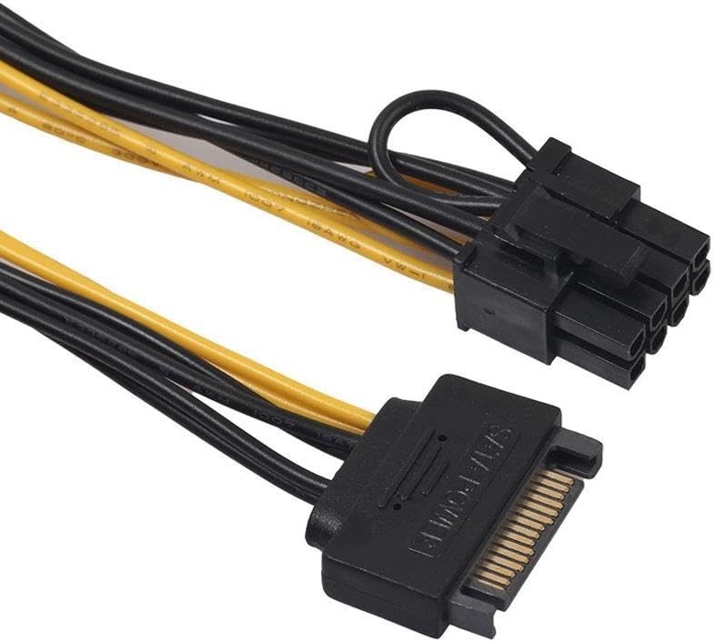 Plus PX-5062 Sata To 8 Pin Ekran Kartı Power Çevirici, 6+2 Pin 8Pin Ekran Kartı Kablo, Bakır 20Cm