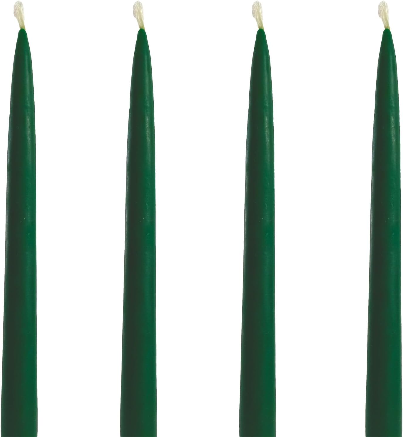 Balmumu Mum 4 Adet Standart Şamdan Mumu 25Cm Boy 2Cm Kalınlık Yeşil Dekoratif Mum (yeşil)