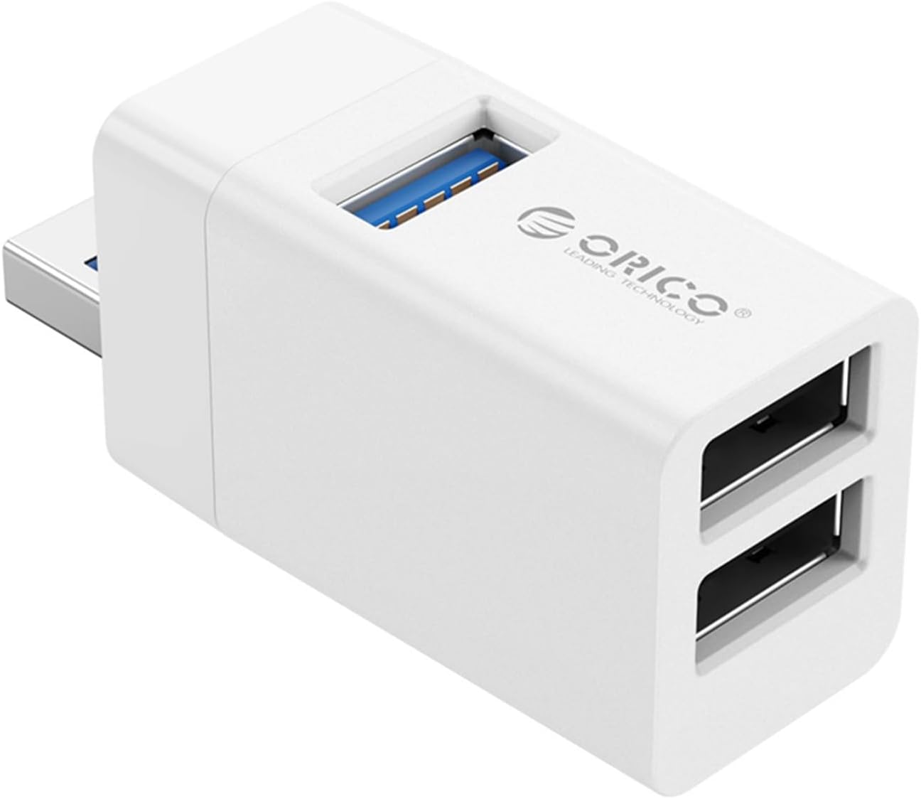 3 Port USB3.0 USB Taşınabilir 5Gbps Yüksek Hızlı Mini Çoklayıcı HUB, Beyaz, MINI-U32-WH