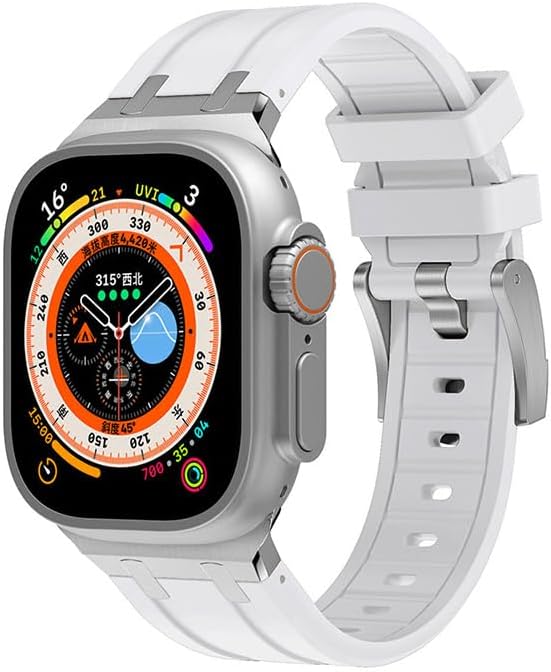İle Uyumlu Watch 42mm KRD-89 Silikon Kordon Beyaz