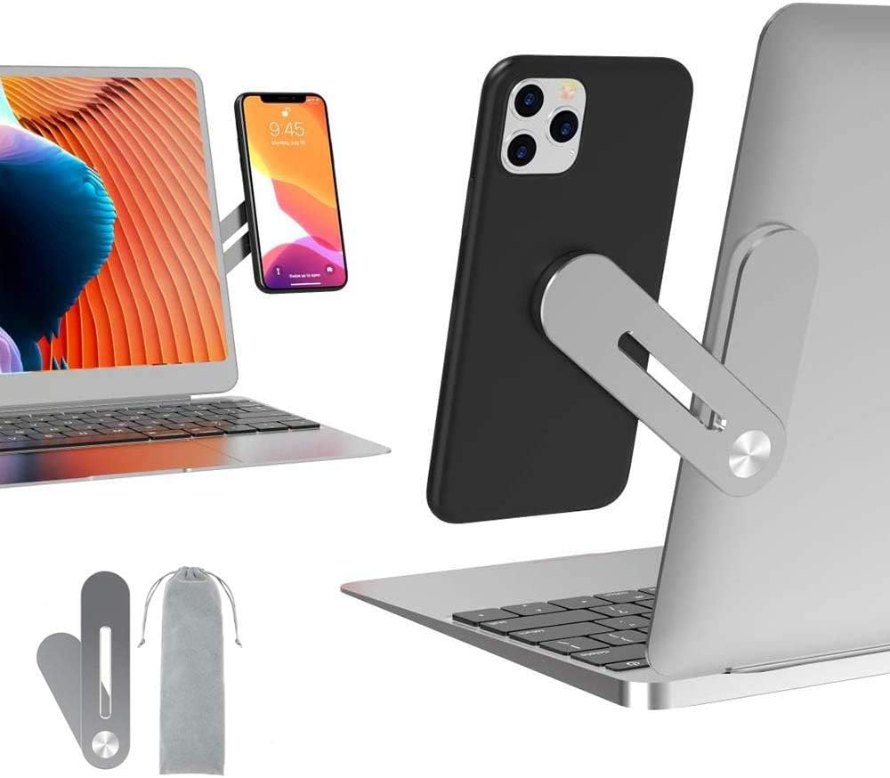 Montaj Klipsi Monitör Manyetik Laptop Telefon Standı Ayarlanabilir Cep Telefonu Tutucu Bilgisayar Uzatma Braketi iPhone ve Akıllı Telefonlar için