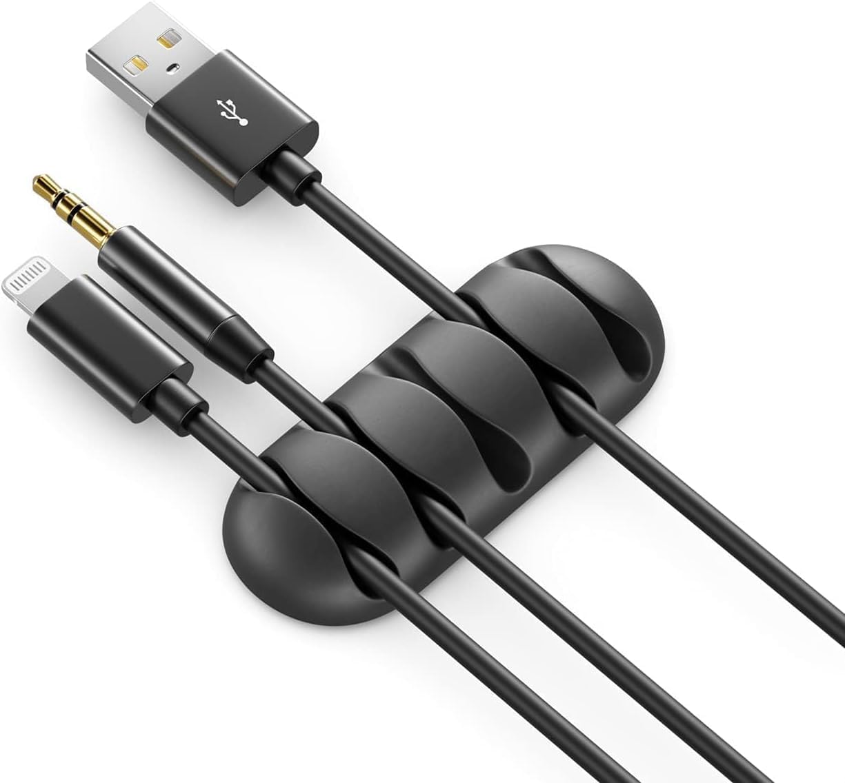 Yapışkanlı Kablo Yönetim Klipsleri, Kablo Düzenleyiciler Tel Klipler TV PC için Kablo Tutucu Dizüstü,Ofis Masası Güçlü Yapışkan Serit (SİYAH 5 ŞERİTLİ (6ADET))