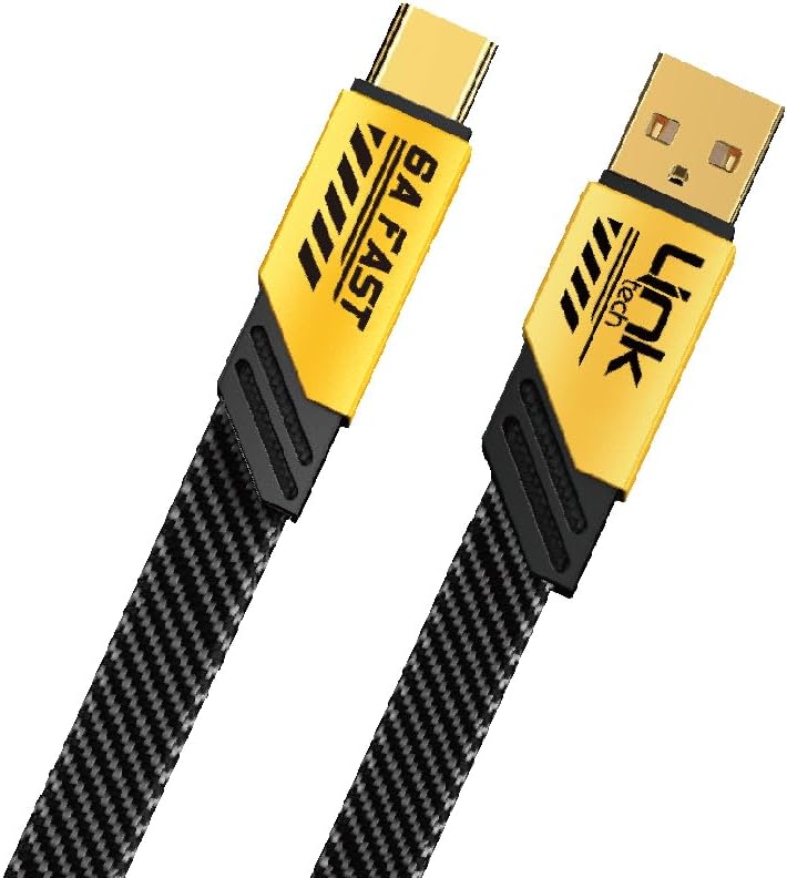 K470 Mecha Style USB - Type-C 66W 6A 1.2mt Hızlı Şarj Kablosu Sarı