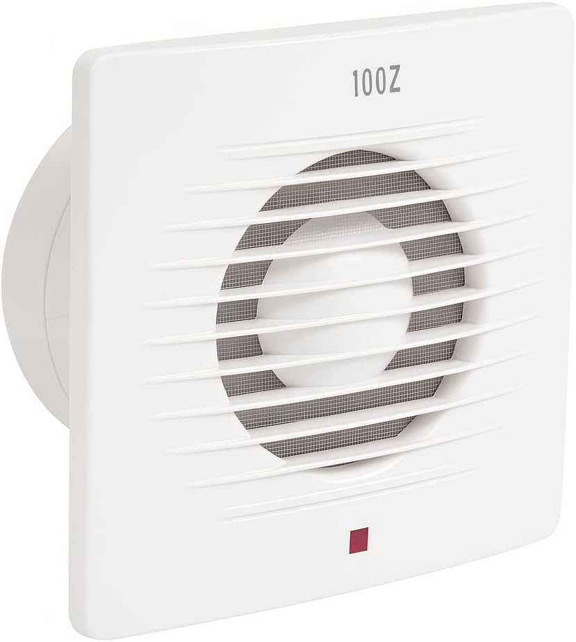 12 cm 120’lik Banyo Mutfak Tuvalet Havalandırma Fanı | 15W Sessiz Aspiratör, 1900 RPM, 120 m³/h Debi, IP20 Koruma, ABS Plastik, 220V – Enerji Verimli ve Dayanıklı Fan