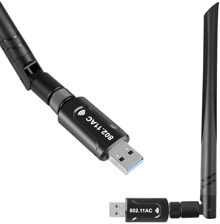 USB 3.0 Dual Band 1200 Mbps Wi-Fi Kablosuz Alıcı Ağ Adaptörü