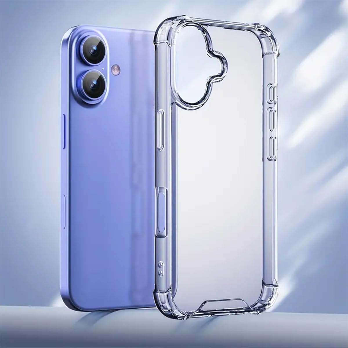 iPhone 16 Uyumlu Kenar ve Darbe Korumalı Anti Shock Darbe Emici Şeffaf Silikon TPU Clear Kılıf Transparent