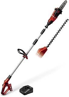 Akülü Çok Fonksiyonlu Budama GE-HC 18 Li T Kit (18V, 3Ah, 2&apos;si 1 arada çit budama makinesi ve motorlu testere, Oregon kılavuz, akü ve şarj cihazı dahildir) - 3410805