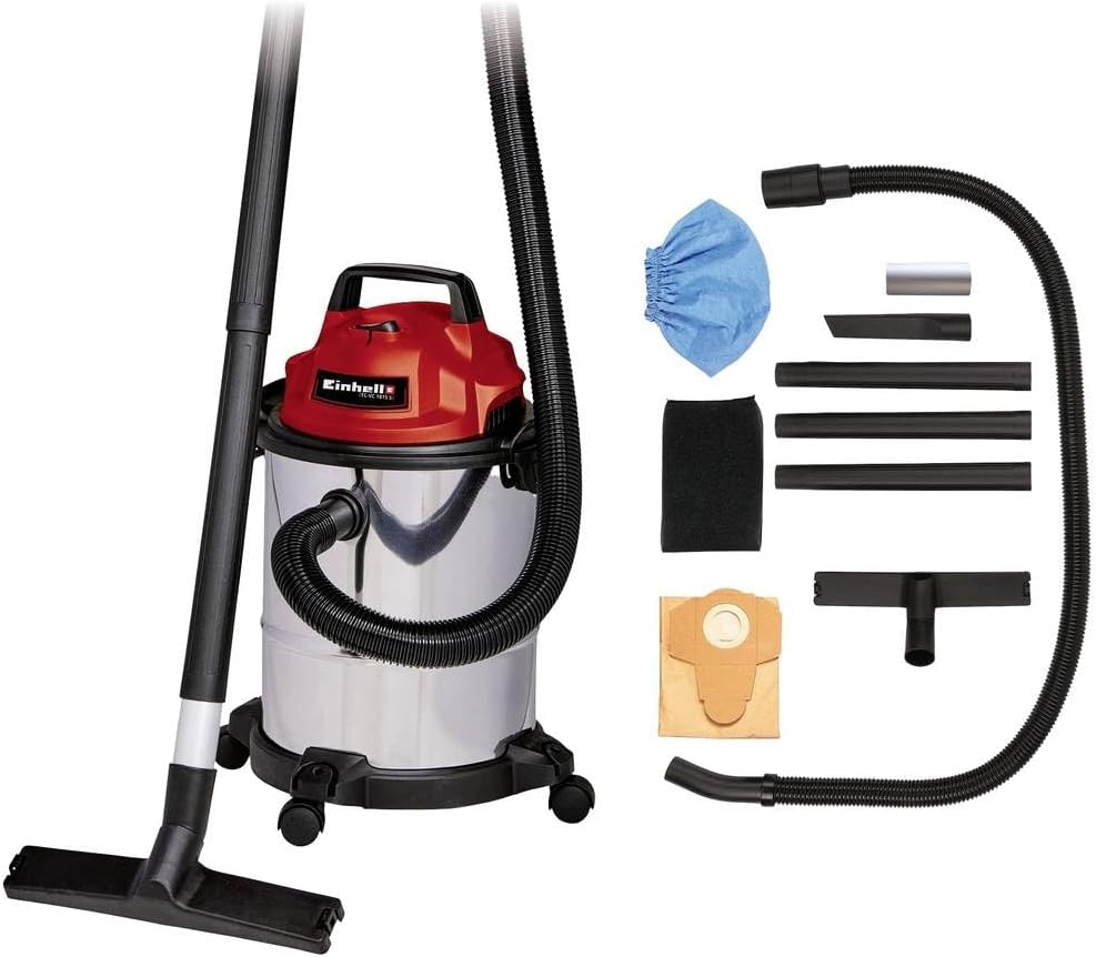 Islak/Kuru Endüstriyel Süpürge TC-VC 1815 S (1250 W, 15 L paslanmaz çelik hazne, 36 mm hortum sistemi, aksesuar tutucu, kombine başlık) - 2342390