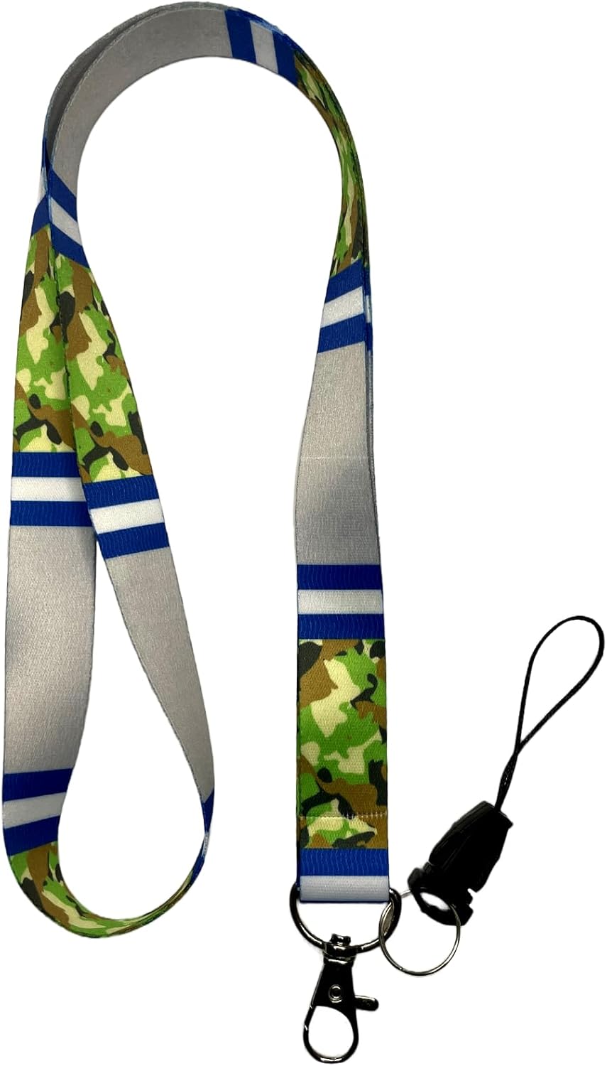 Kamuflaj Rengarenk Boyun ipi ve Telefon Askısı Lanyard