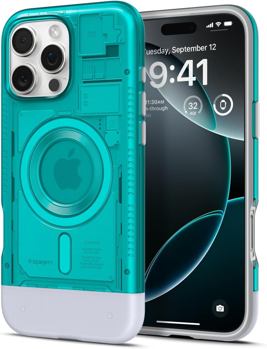 iPhone 16 Pro Max MagSafe Kılıf Classic C1 Hava Kanalı Teknolojisi™ Askeri Sınıf Koruma MagFit Bondi Blue iMac Tasarım Kapak - ACS08019