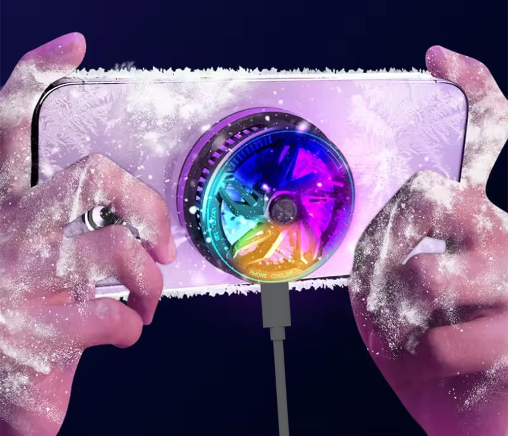 Profesyonel Kablolu Yarı iletken Şok Buzlama iPhone Uyumlu Soğutucu Fan Gamer Oyuncu Radyatör Şok Soğutma Fanı Yeni Nesil Altı Çekirdek Teknoloji Telefon Soğutma Fanı (ZR-S18)