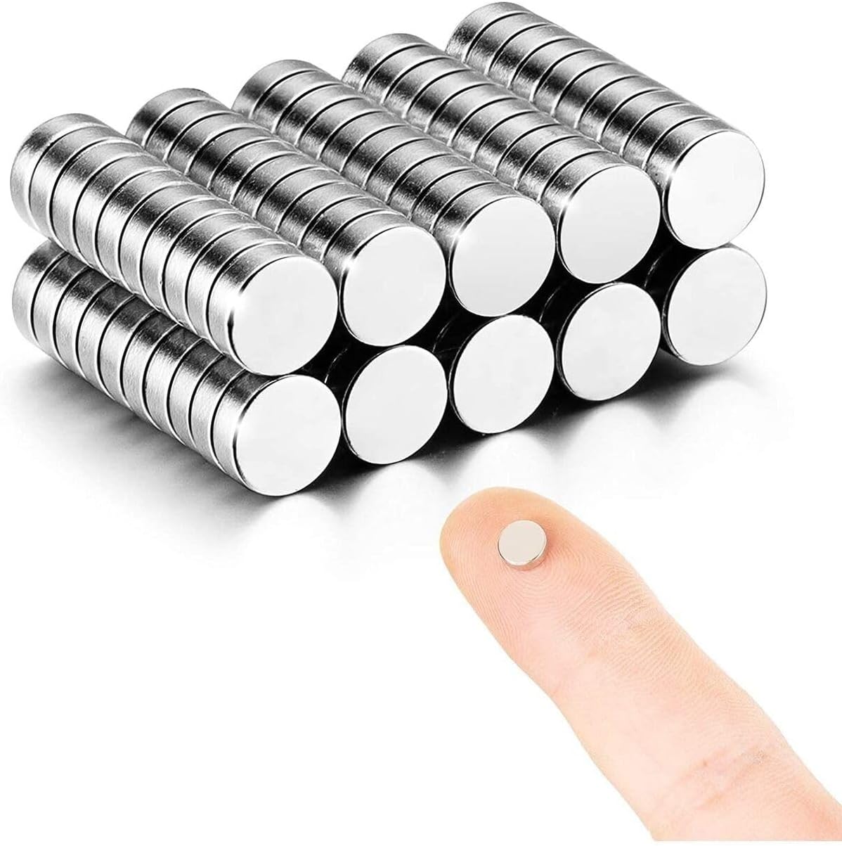 100 Adet Çap 6mm X Kalınlık 1mm Yuvarlak Süper Güçlü Neodyum Mıknatıs
