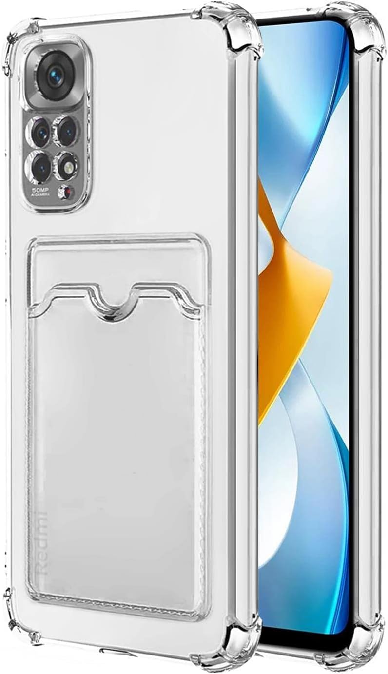 Xiaomi Redmi Note 11 Pro 5G için Card Slot Shock Kılıf Şeffaf [Redmi Note 11 Pro 5G ile Uyumlu Kılıf - Şeffaf]