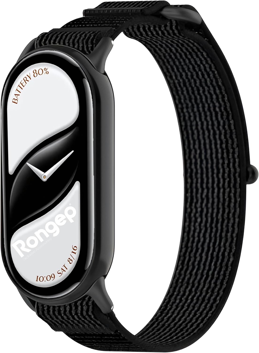 Xiaomi ile Uyumlu Mi Band 10/9/8 için Hook Loop Kumaş Kordon Terletmeyen Nefes Alan Hafif Yapılı Cildi Tahriş Etmeyen Cırt Cırt Tasarımlı Yumuşak ve Rahat Mi Band 10 Kordonu
