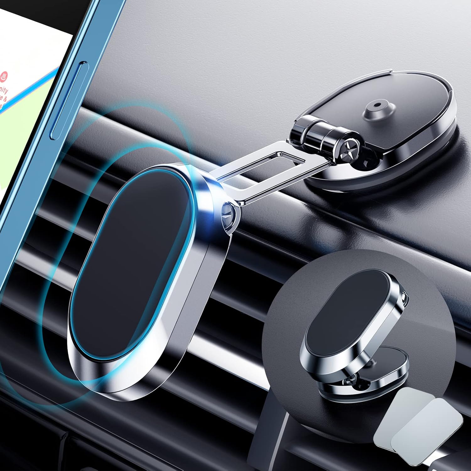 Manyetik Araç Telefonu Tutucu, 360° Dönebilen, Evrensel, Araba ve Akıllı Telefonlar İçin